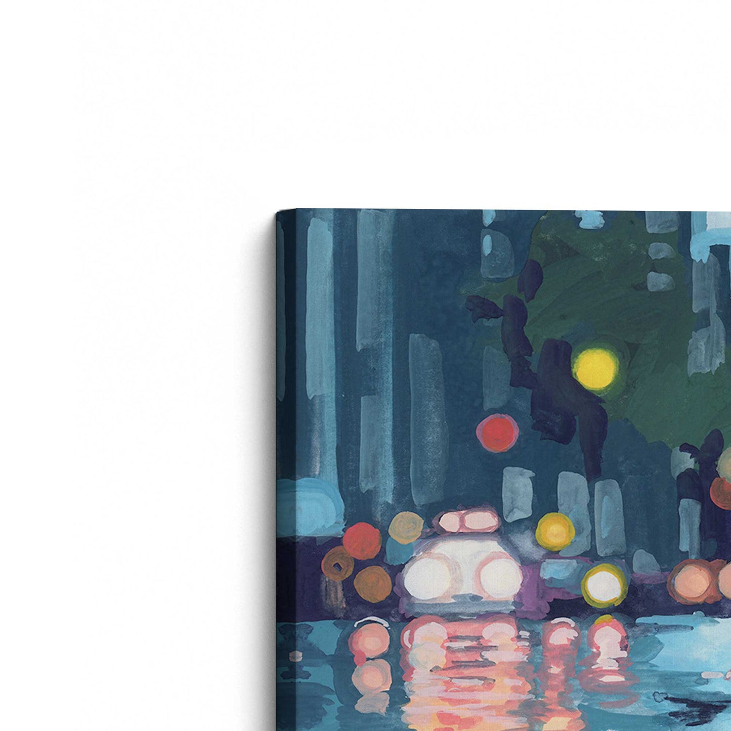 [Color:Stretched Canvas], Picture of the corner of the art