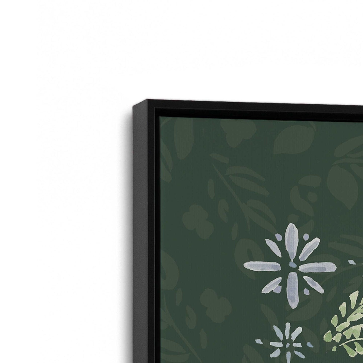 [Color:Satin Black], Picture of art in a Satin Black frame at an angle