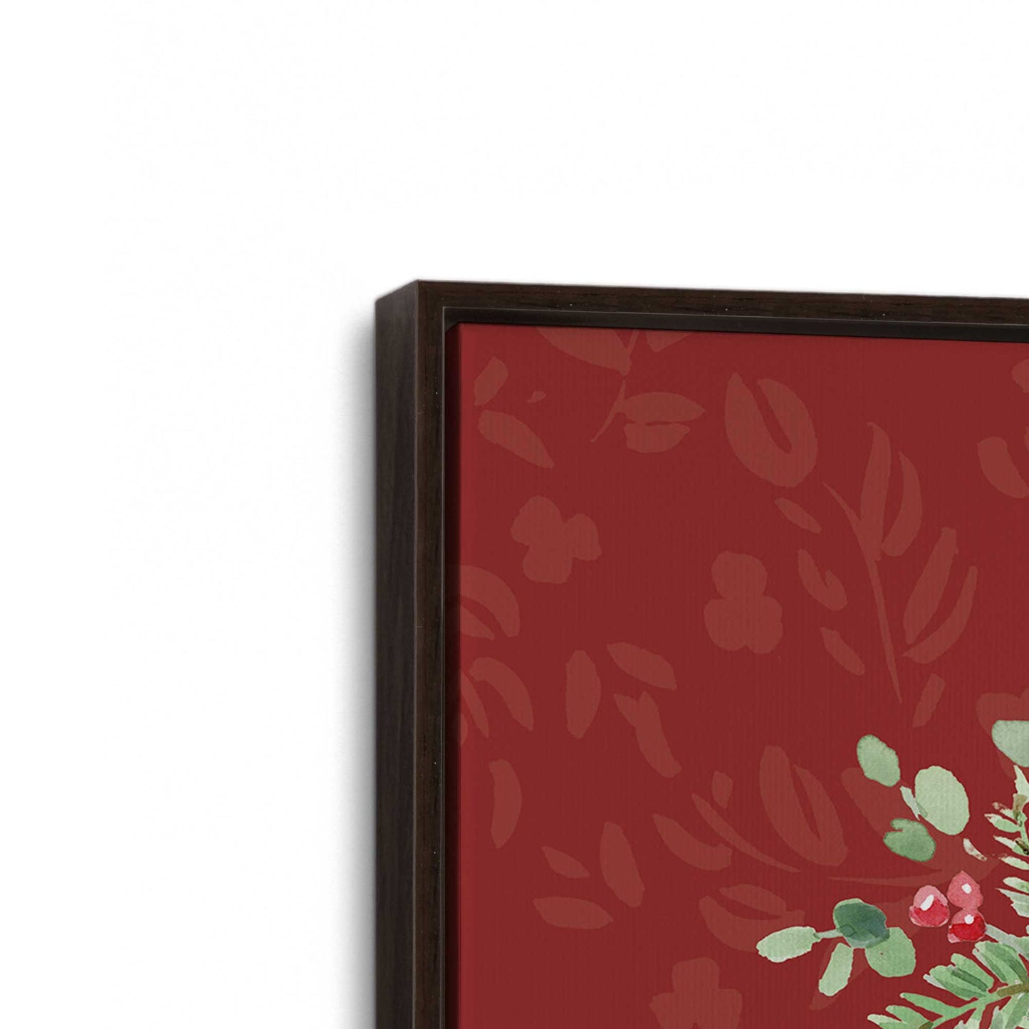 [Color:Espresso], Picture of art in a Espresso frame at an angle