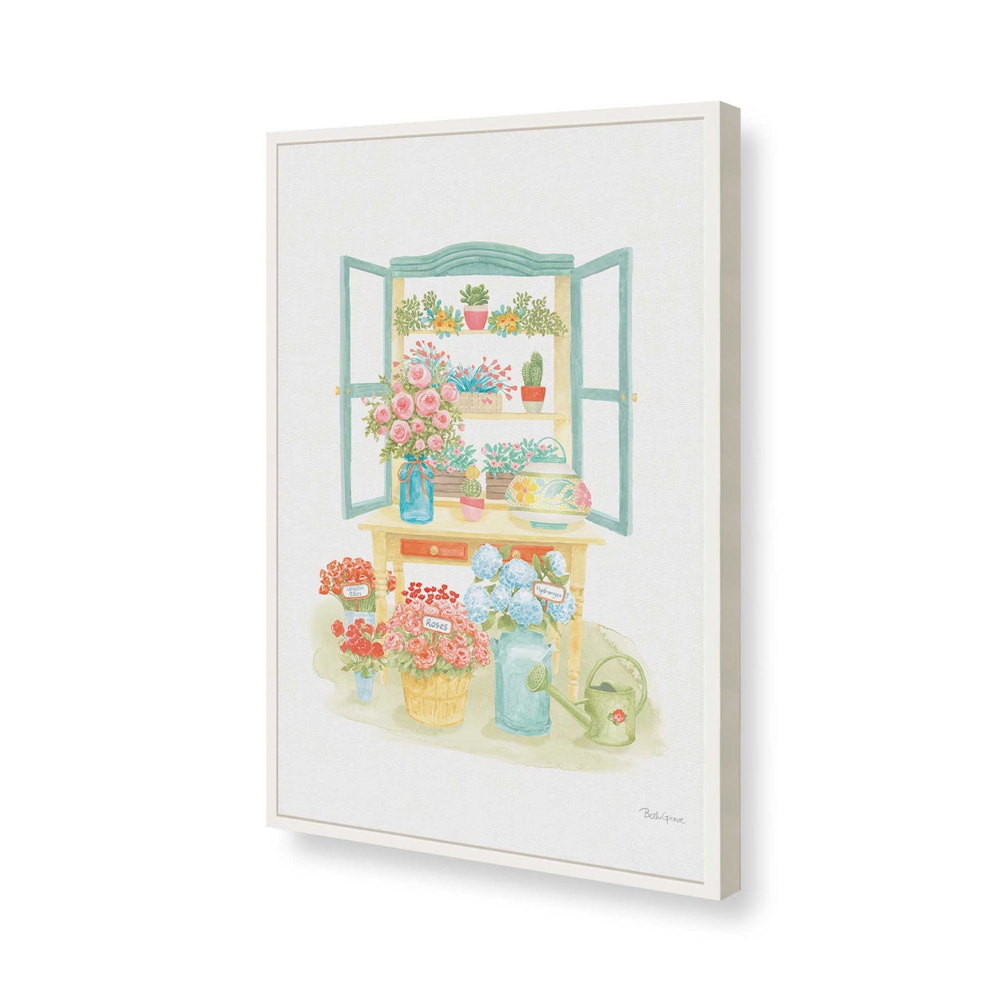 [Color:Opaque White], Picture of art in a Opaque White frame of the corner