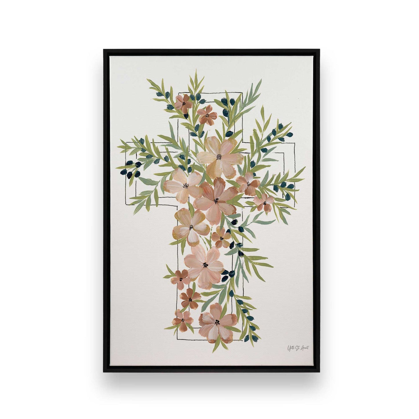 [Color:Satin Black], Picture of art in a Satin Black frame