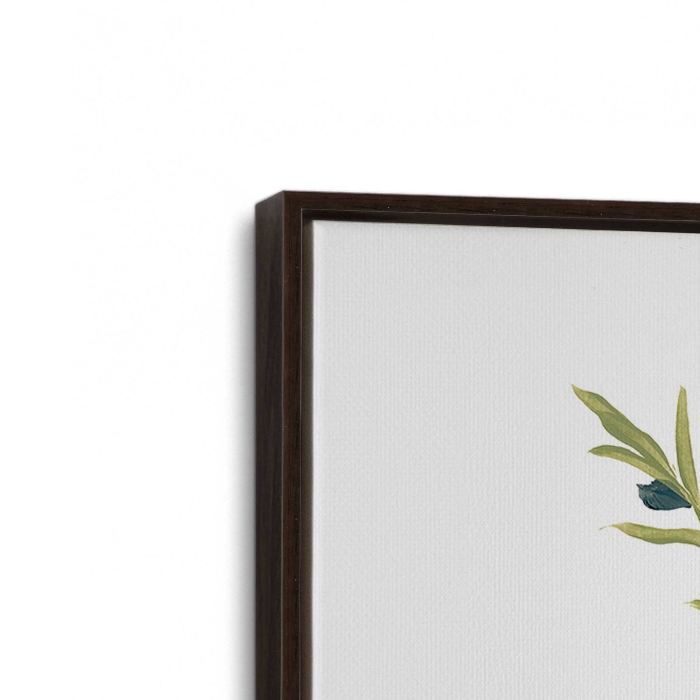 [Color:Espresso], Picture of art in a Espresso frame at an angle