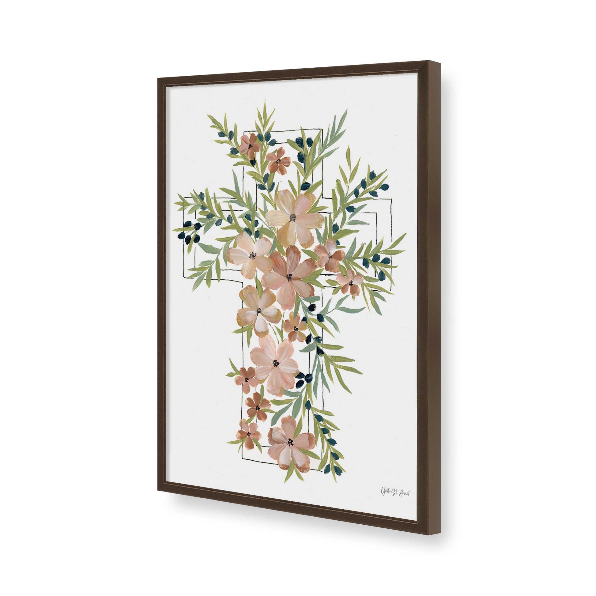 [Color:Belvinder Brown], Picture of art in a Belvinder Brown frame of the corner