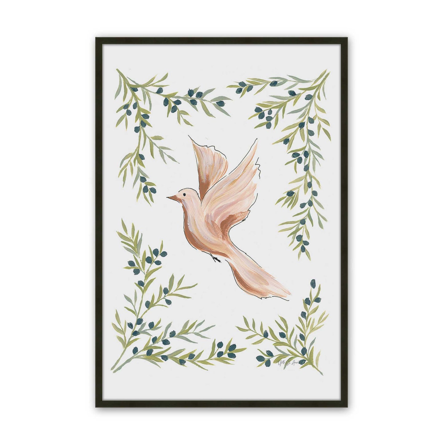 [Color:Satin Black], Picture of art in a Satin Black frame