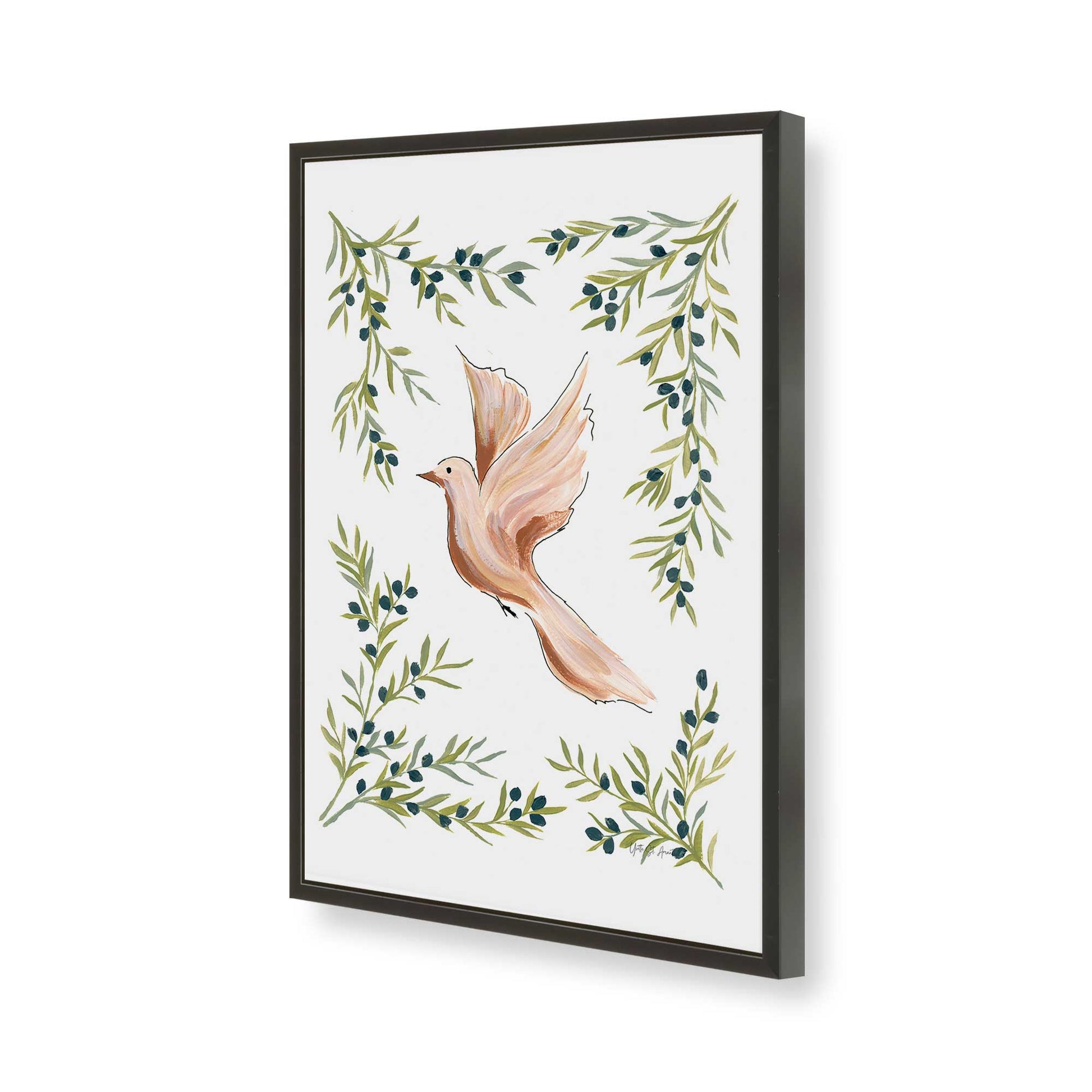 [Color:Satin Black], Picture of art in a Satin Black frame of the corner