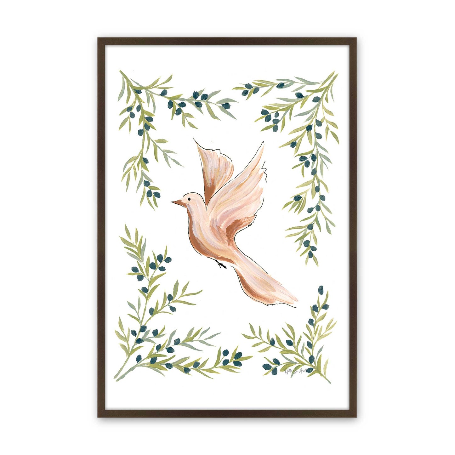 [Color:Brown], Picture of art in a Brown frame