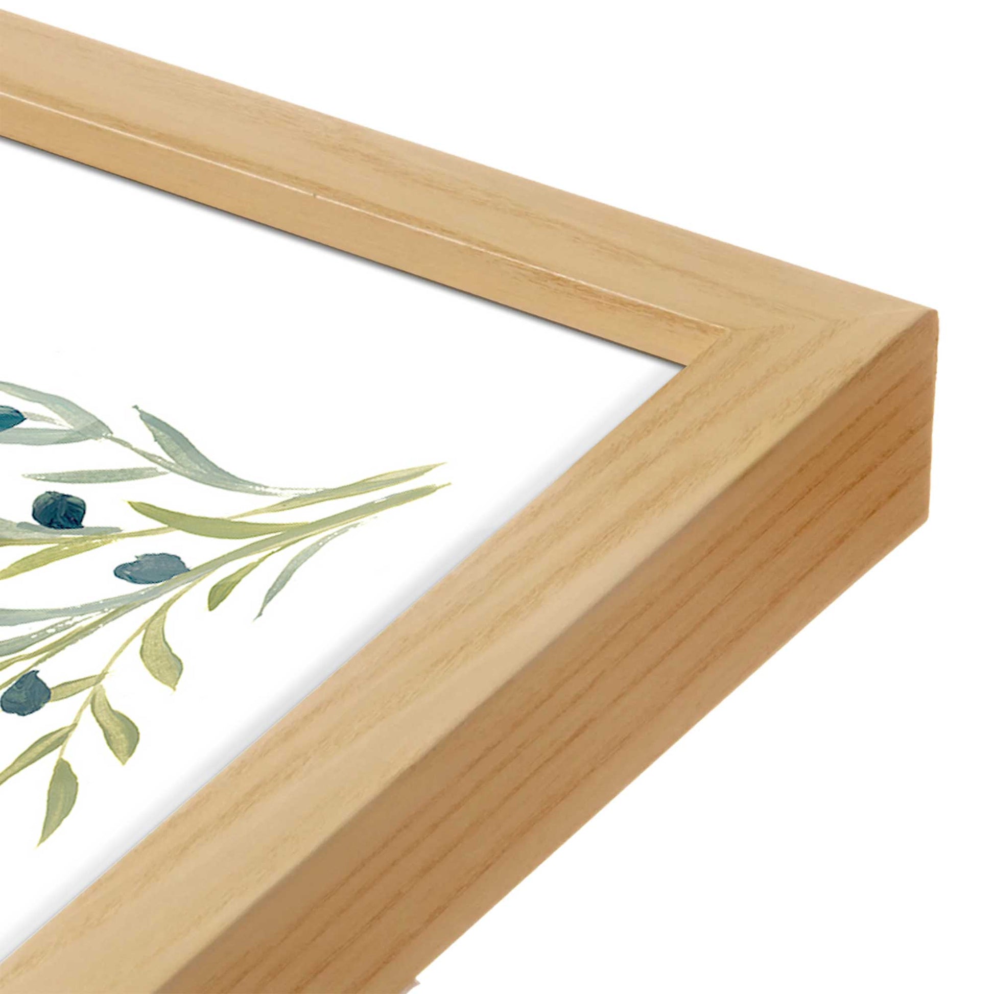 [Color:American Maple], Picture of art in a American Maple frame at an angle