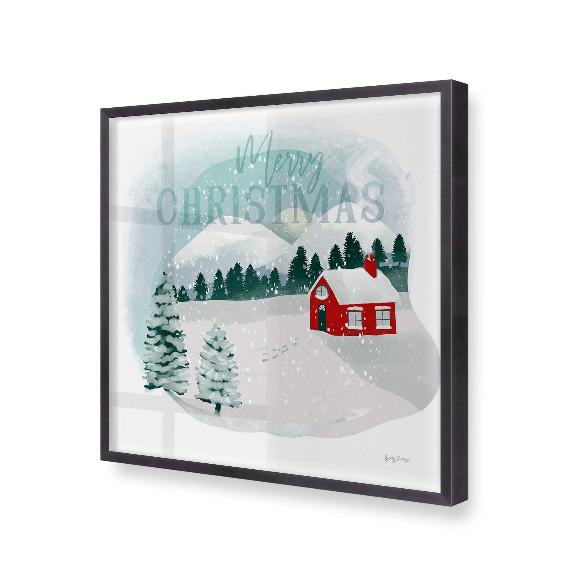 [Color:Weathered Zinc], Picture of art in a Weathered Zinc frame at an angle