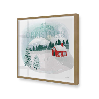 [Color:Brushed Gold], Picture of art in a Brushed Gold frame at an angle