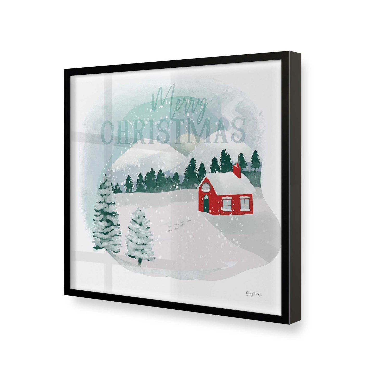 [Color:Satin Black], Picture of art in a Satin Black frame at an angle