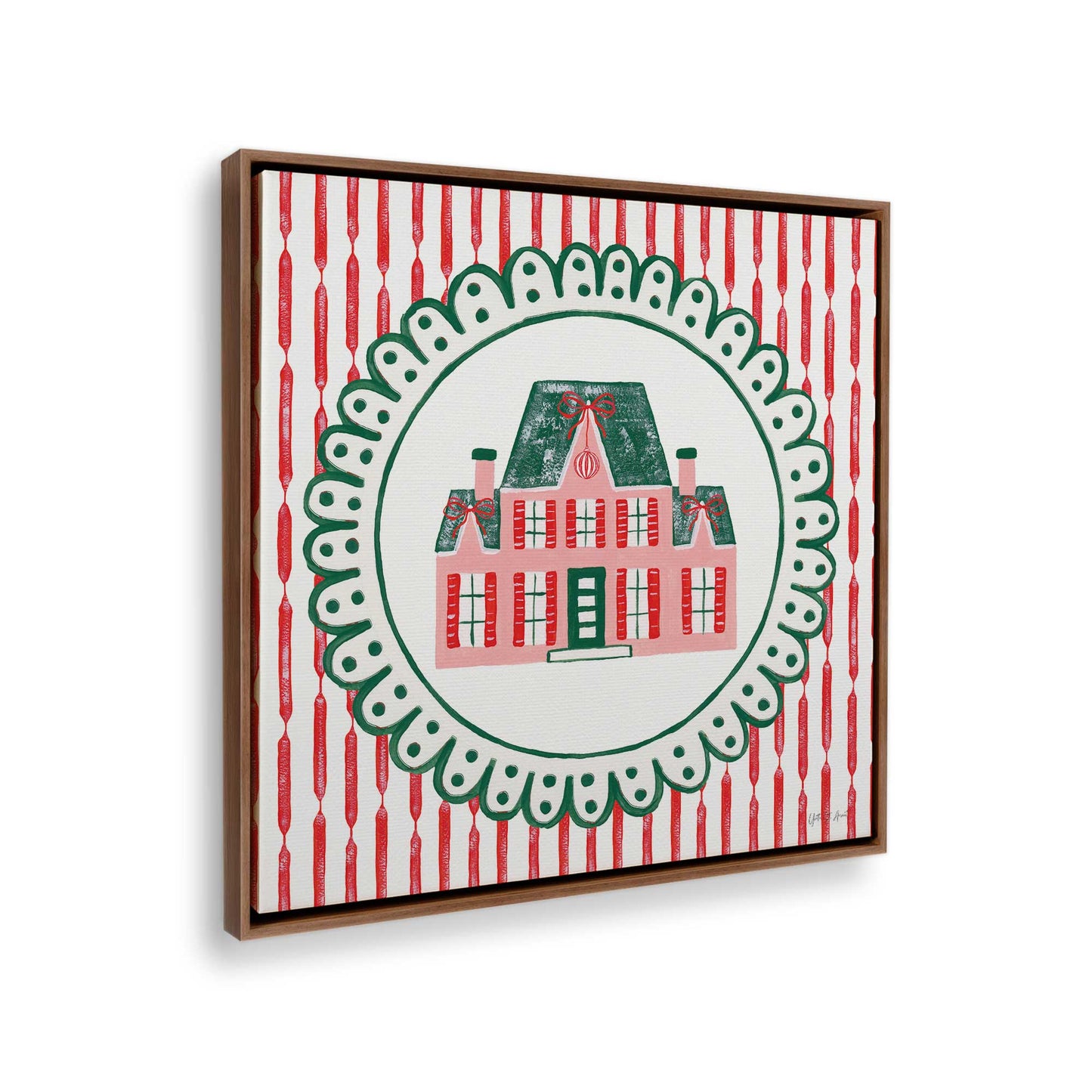 [Color:Walnut], Picture of the corner of the art