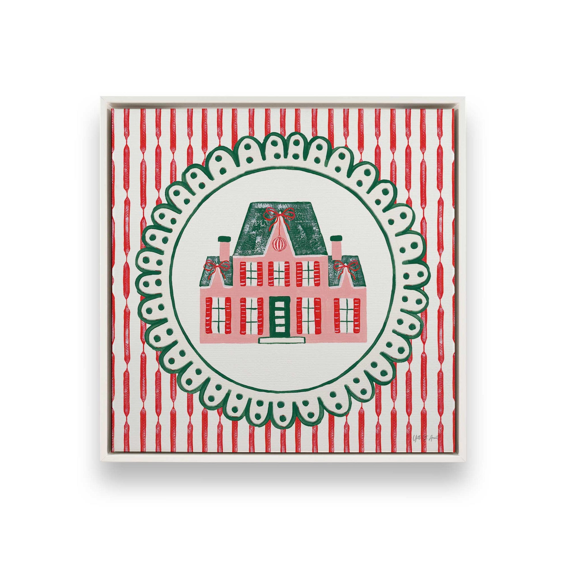 [Color:Opaque White], Picture of art in a White frame