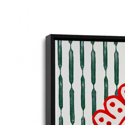 [Color:Satin Black], Picture of art in a Satin Black frame at an angle