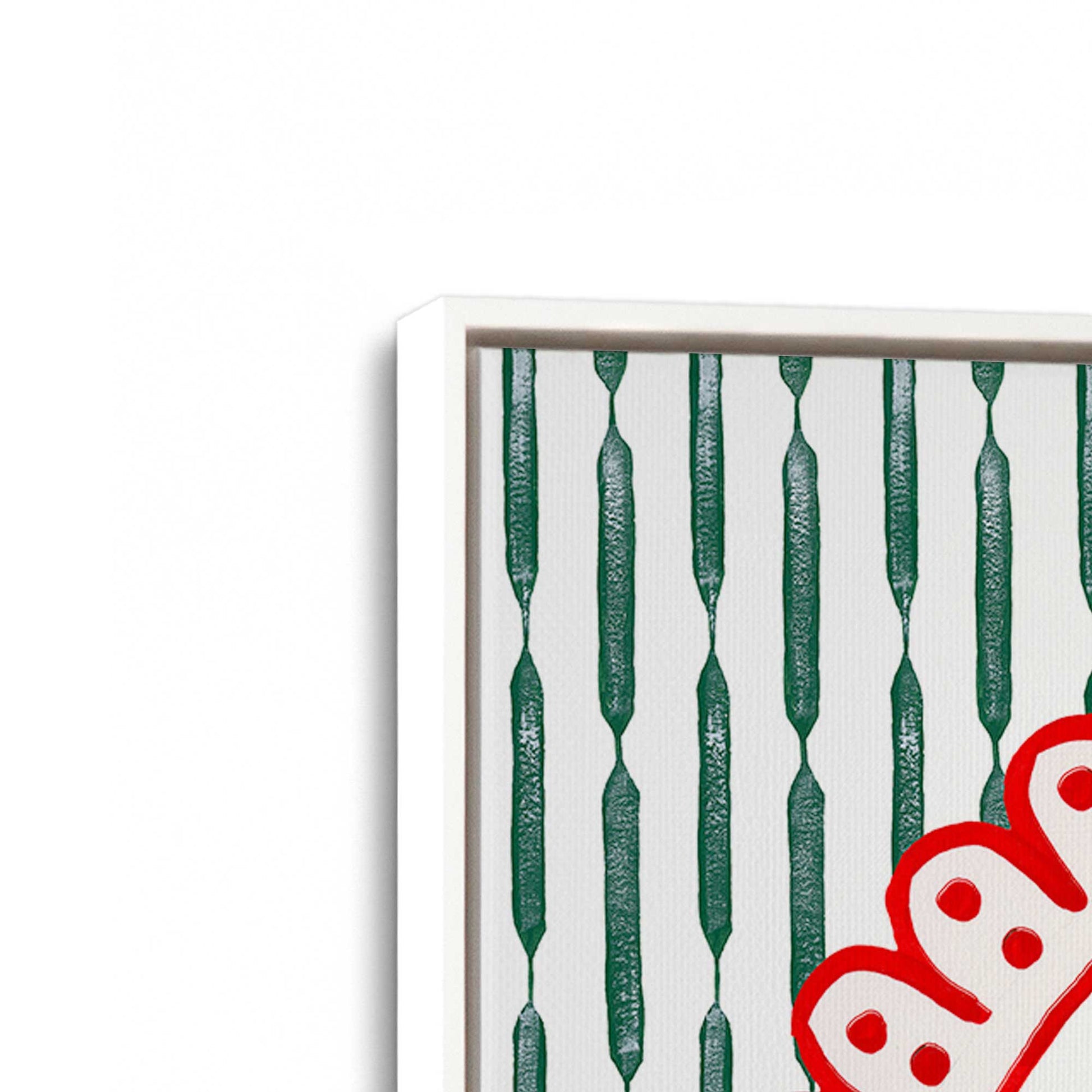 [Color:Opaque White], Picture of art in a White frame at an angle