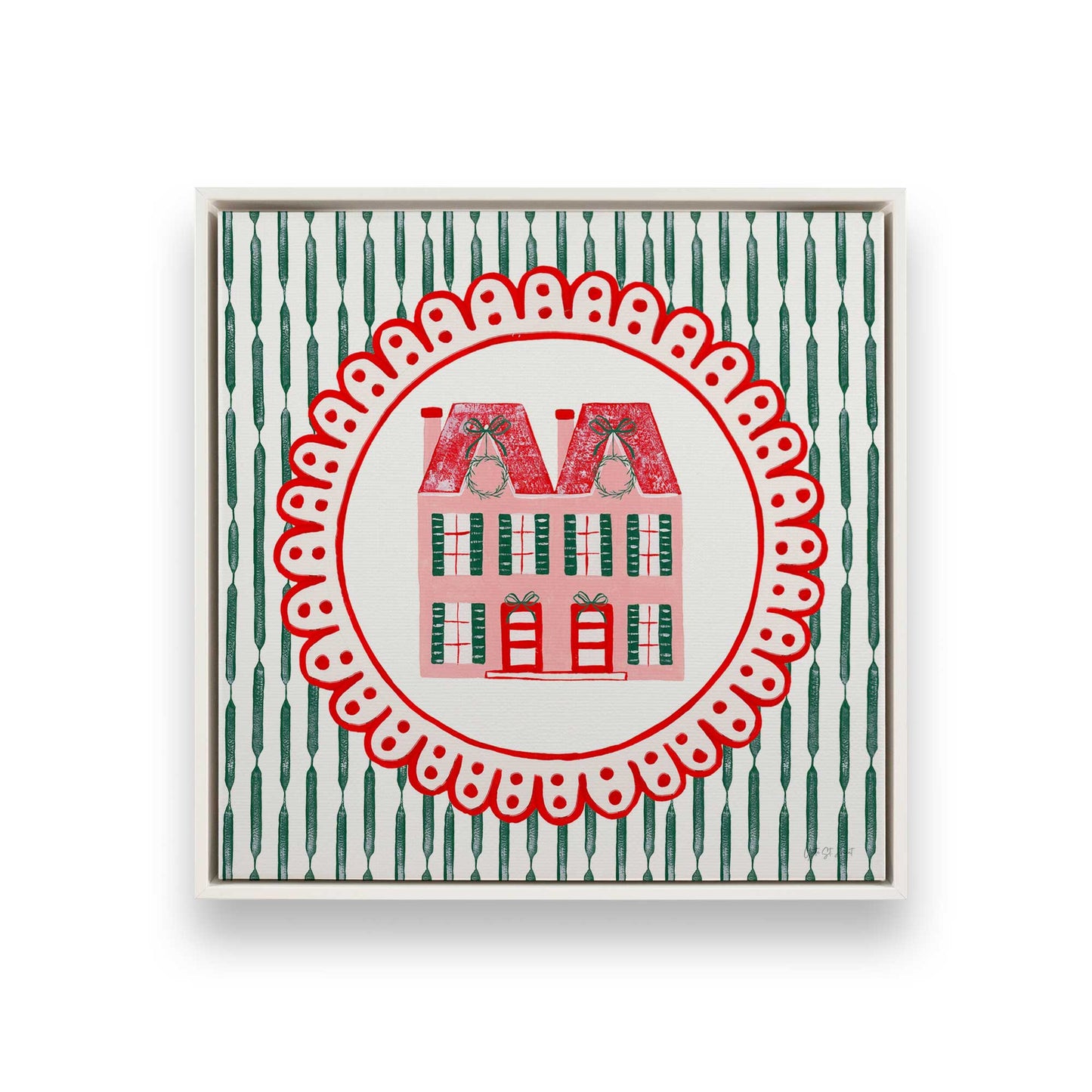 [Color:Opaque White], Picture of art in a White frame