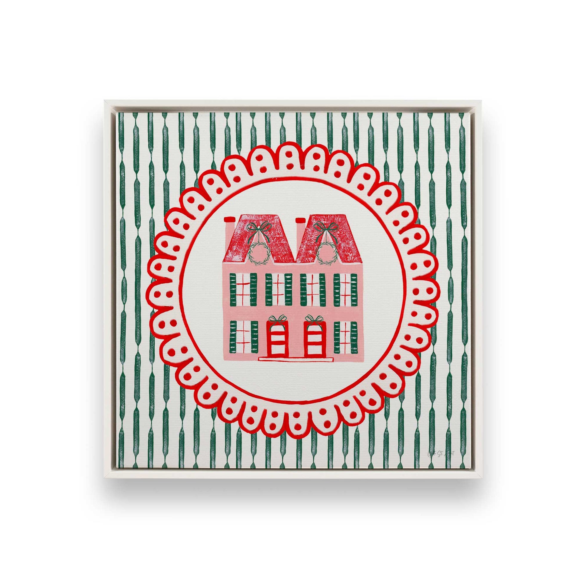 [Color:Opaque White], Picture of art in a White frame