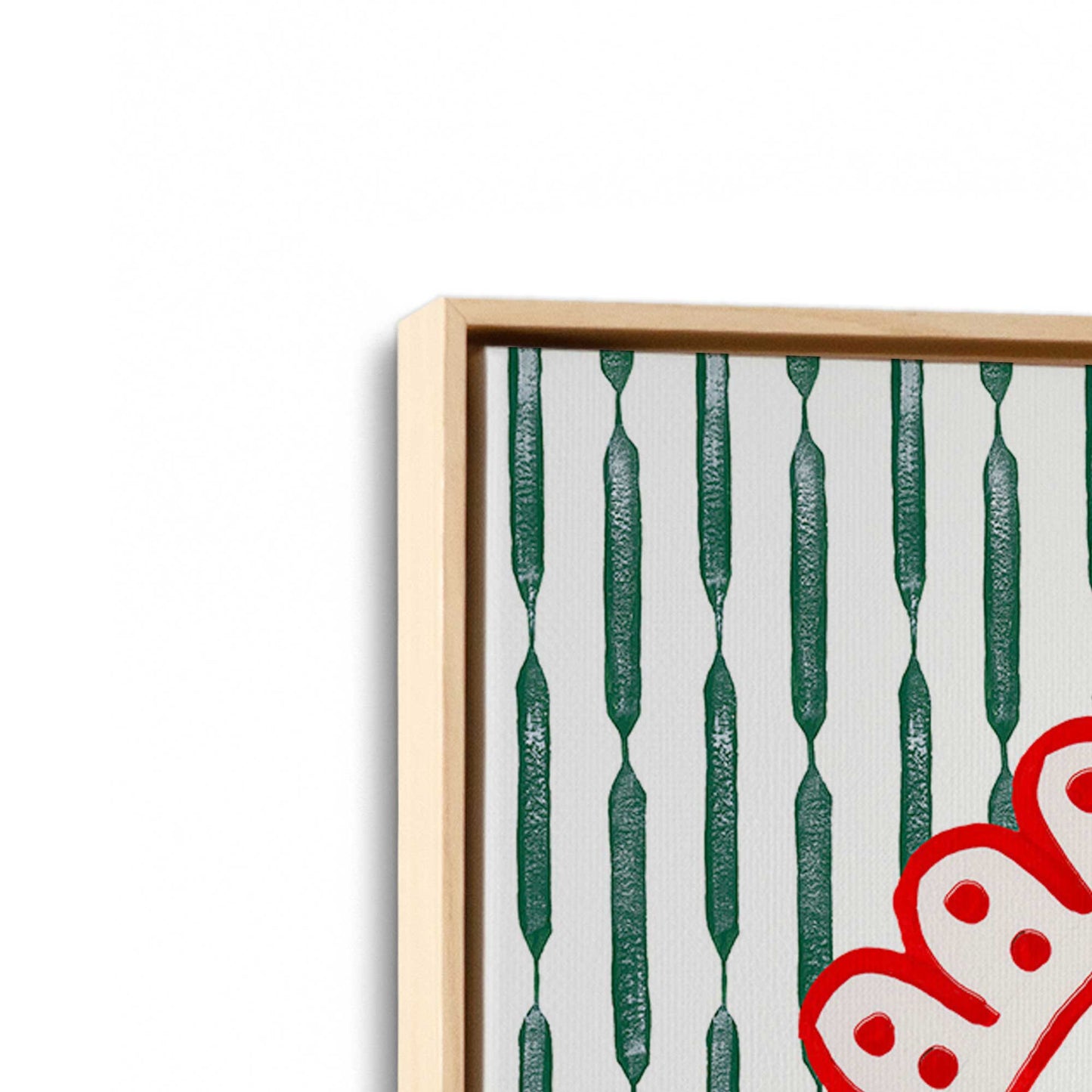 [Color:American Maple], Picture of art in a American Maple frame at an angle