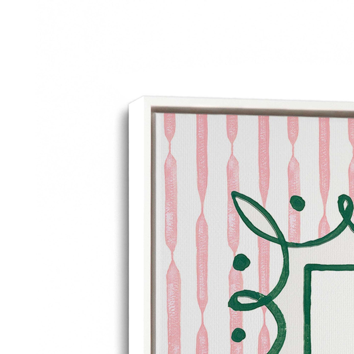 [Color:Opaque White], Picture of art in a White frame at an angle