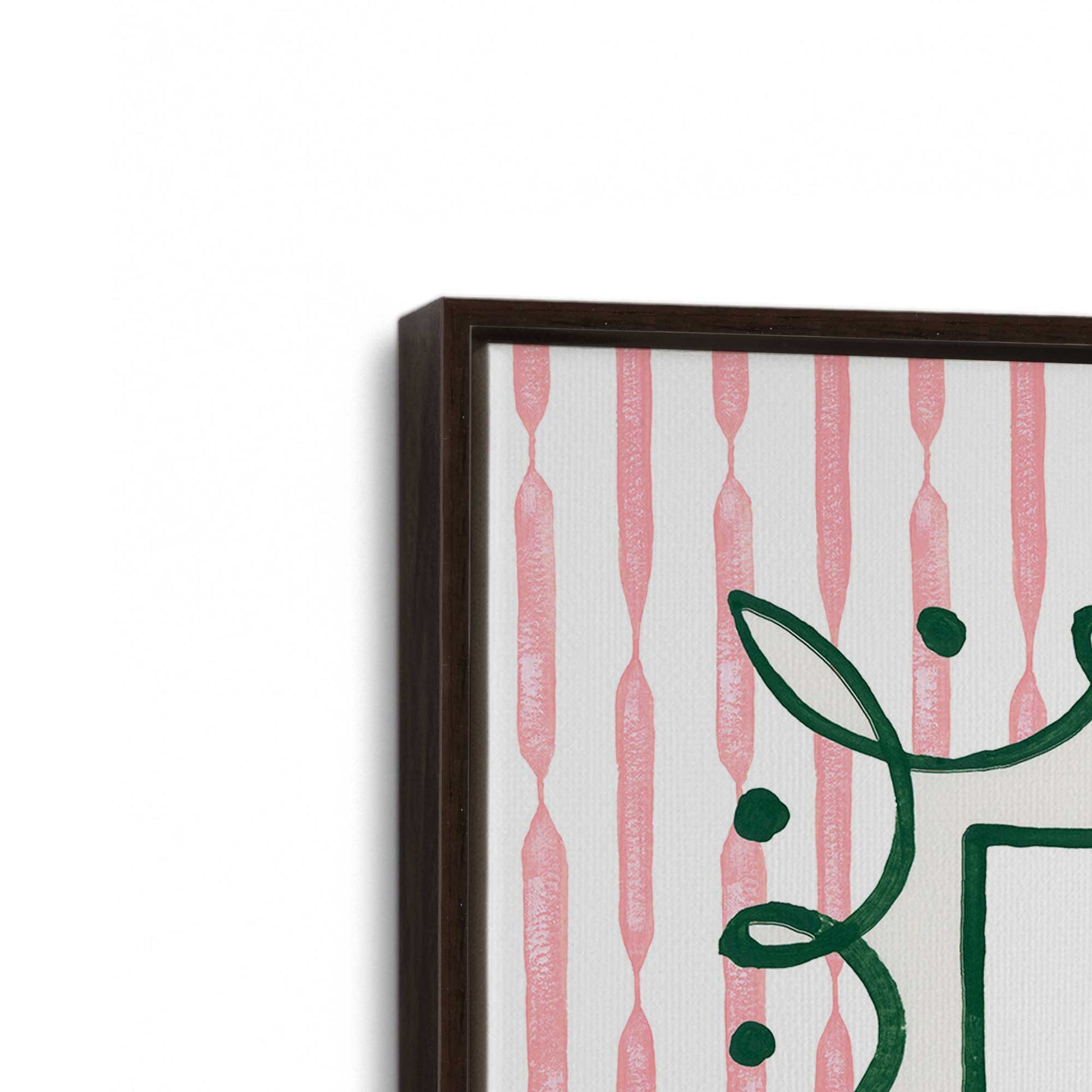 [Color:Espresso], Picture of art in a Espresso frame at an angle