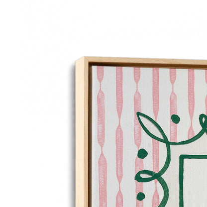 [Color:American Maple], Picture of art in a American Maple frame at an angle