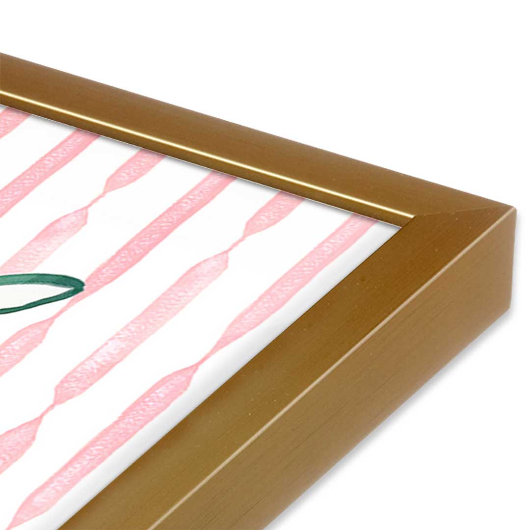 [Color:Polished Gold], Picture of art in a Polished Gold frame at an angle