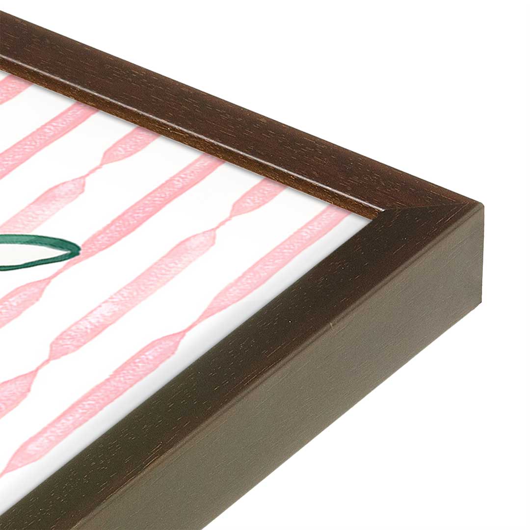 [Color:Espresso], Picture of art in a Espresso frame at an angle
