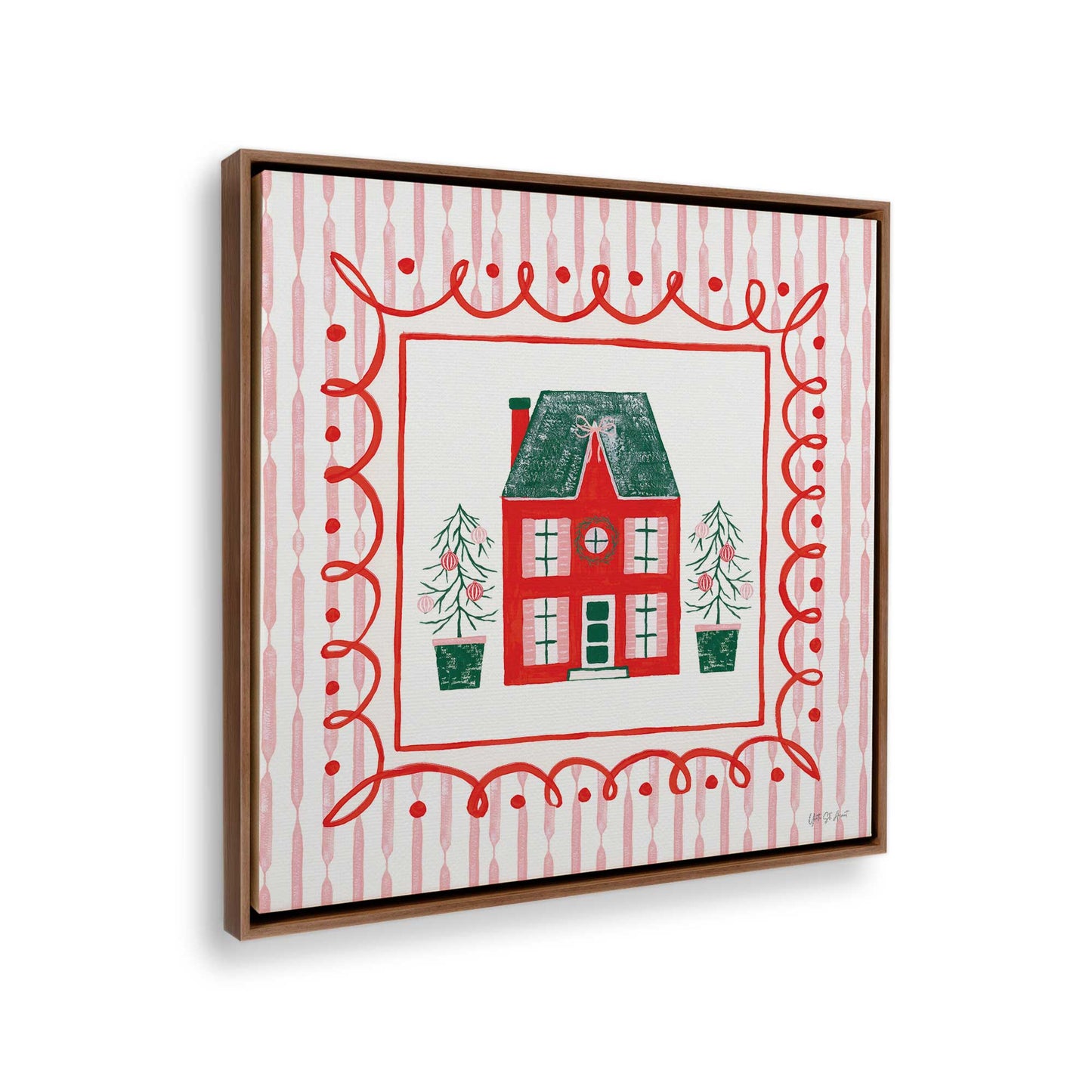 [Color:Walnut], Picture of the corner of the art