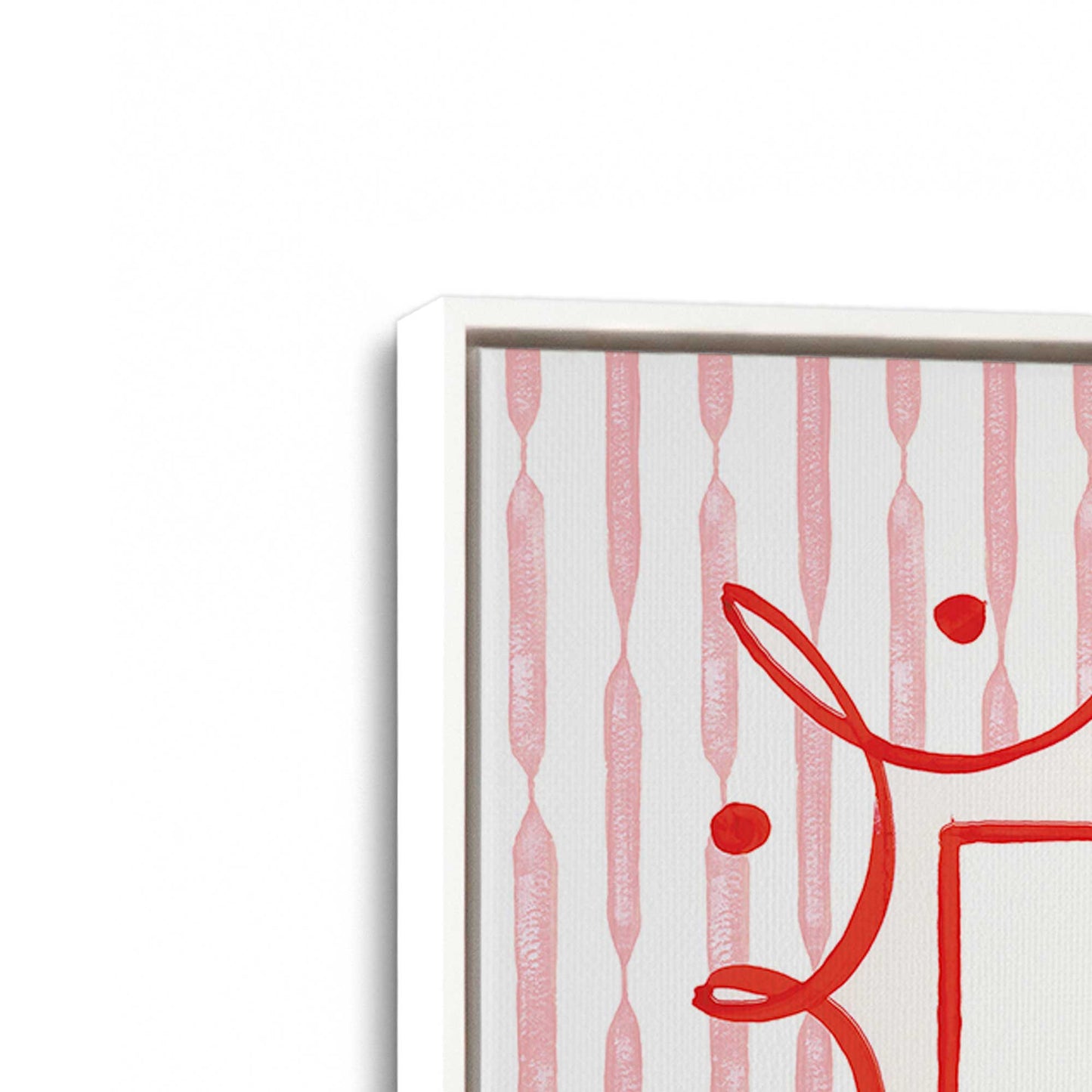 [Color:Opaque White], Picture of art in a White frame at an angle