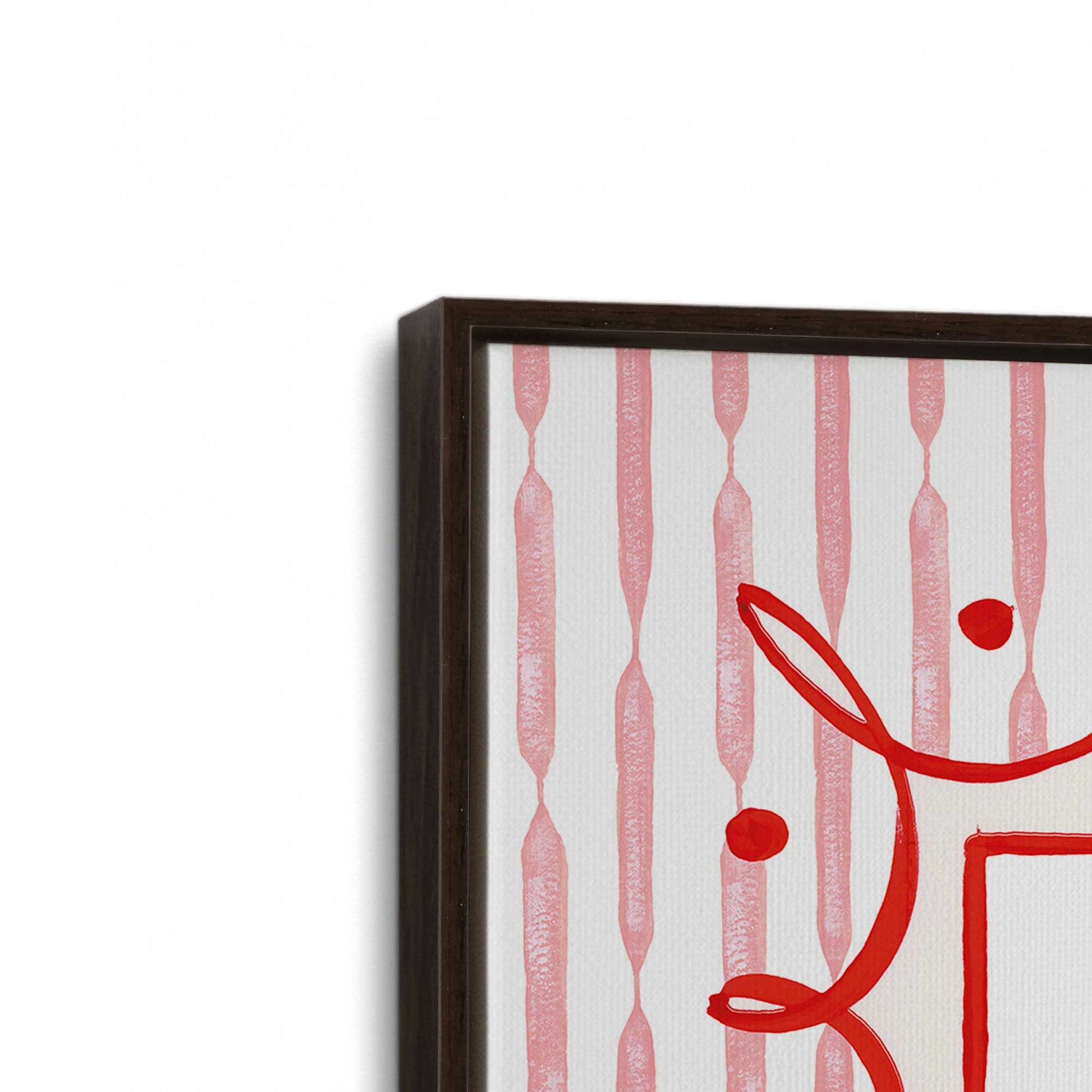 [Color:Espresso], Picture of art in a Espresso frame at an angle