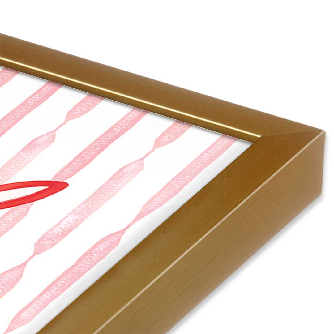 [Color:Polished Gold], Picture of art in a Polished Gold frame at an angle