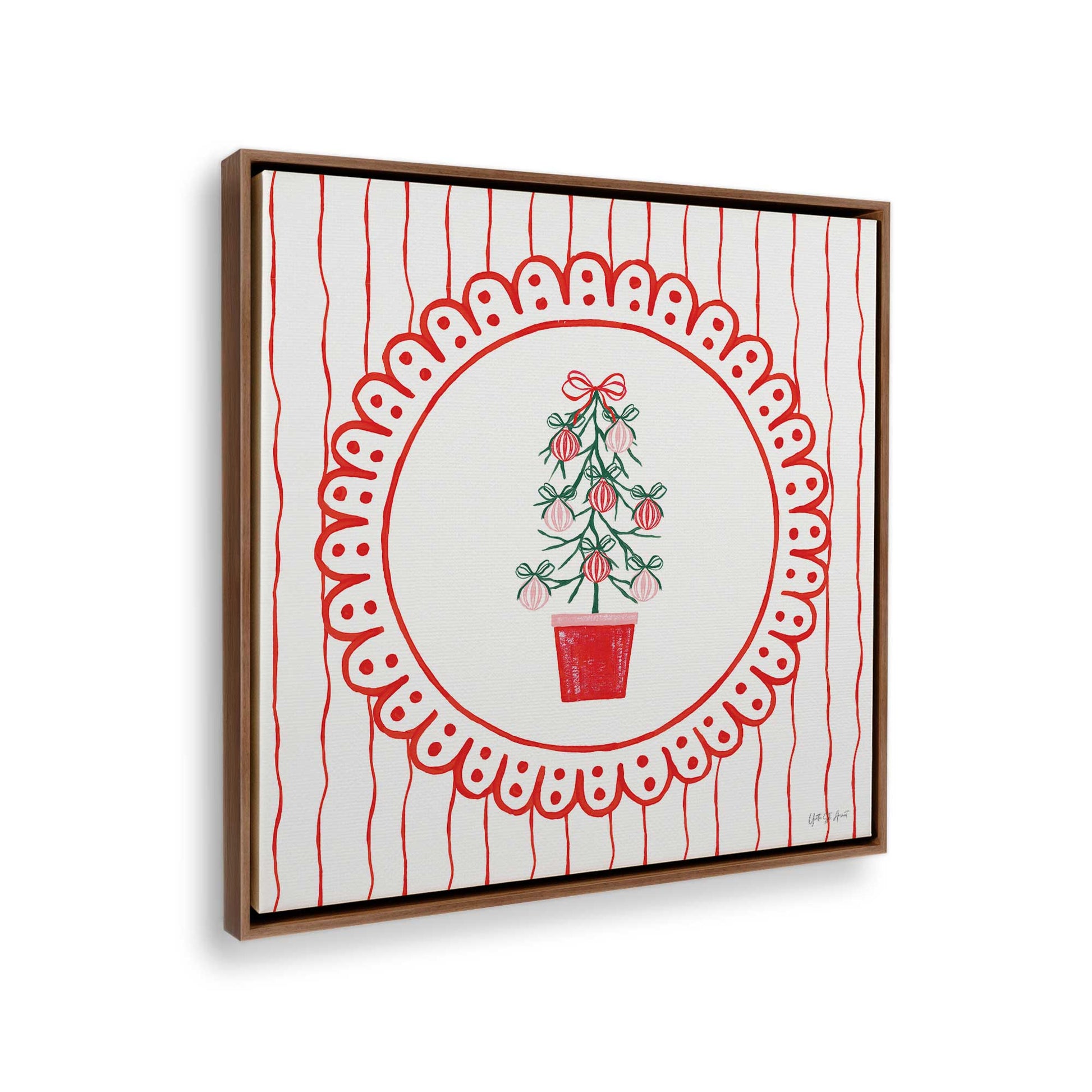 [Color:Walnut], Picture of the corner of the art