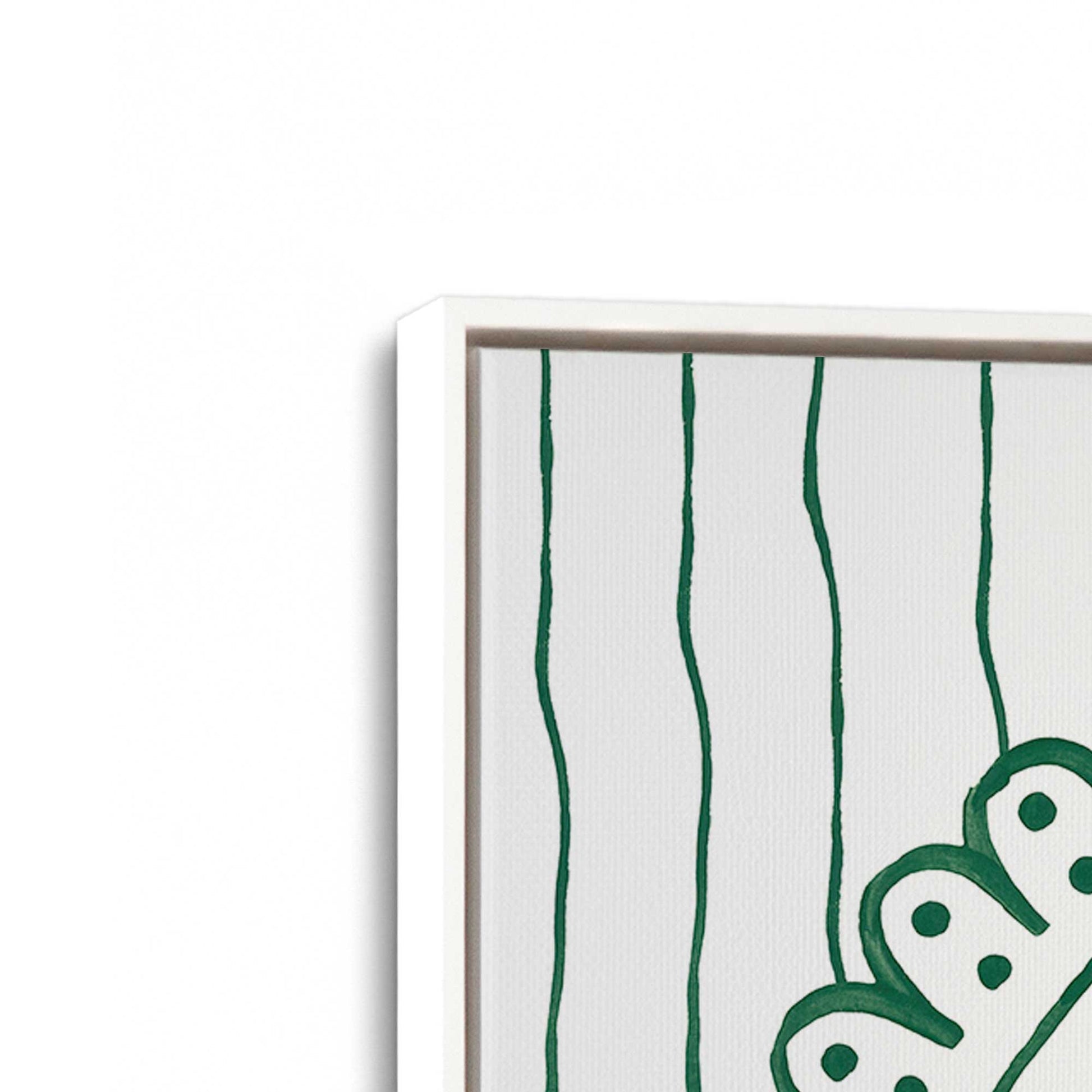 [Color:Opaque White], Picture of art in a White frame at an angle