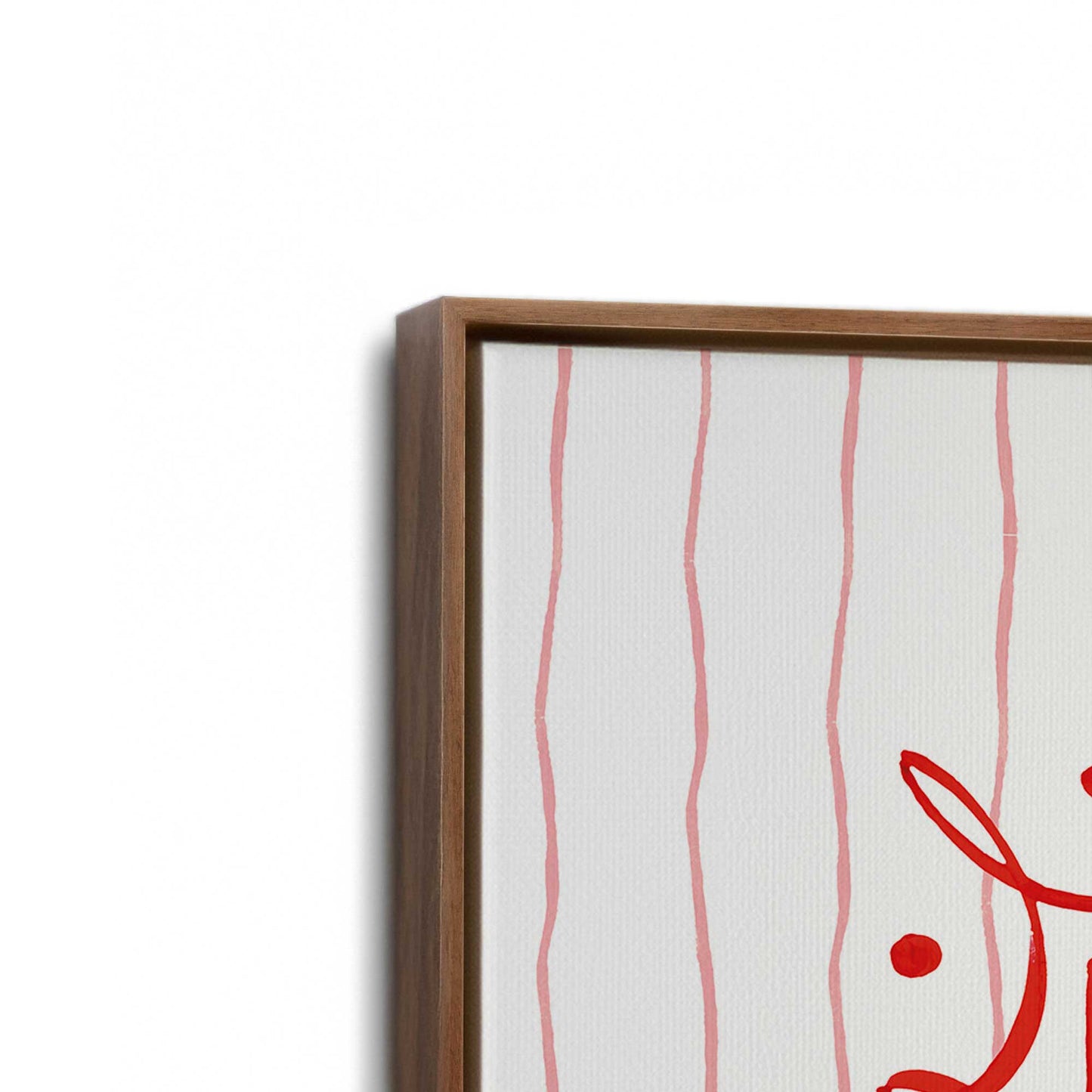 [Color:Walnut], Picture of art in a Walnut frame at an angle