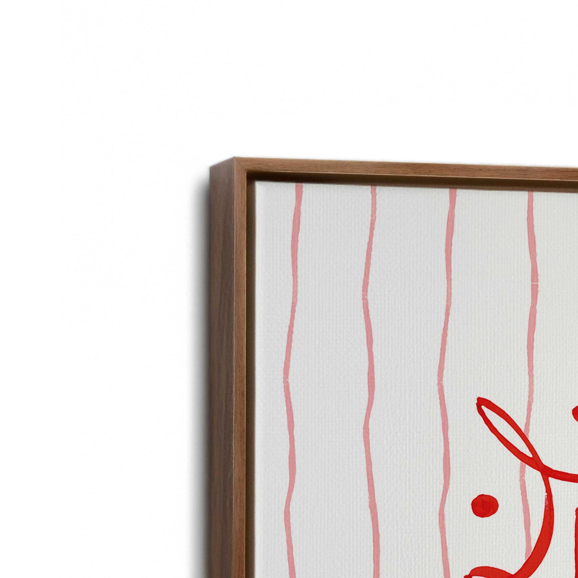 [Color:Walnut], Picture of art in a Walnut frame at an angle