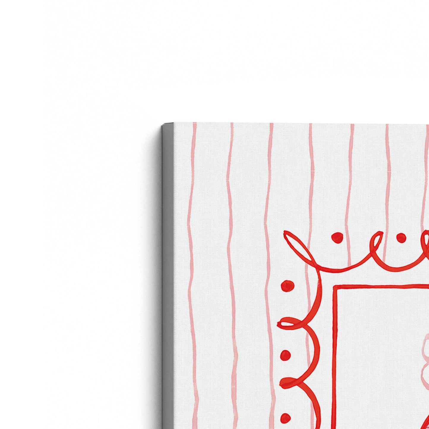 [Color:Stretched Canvas], Picture of the corner of the art