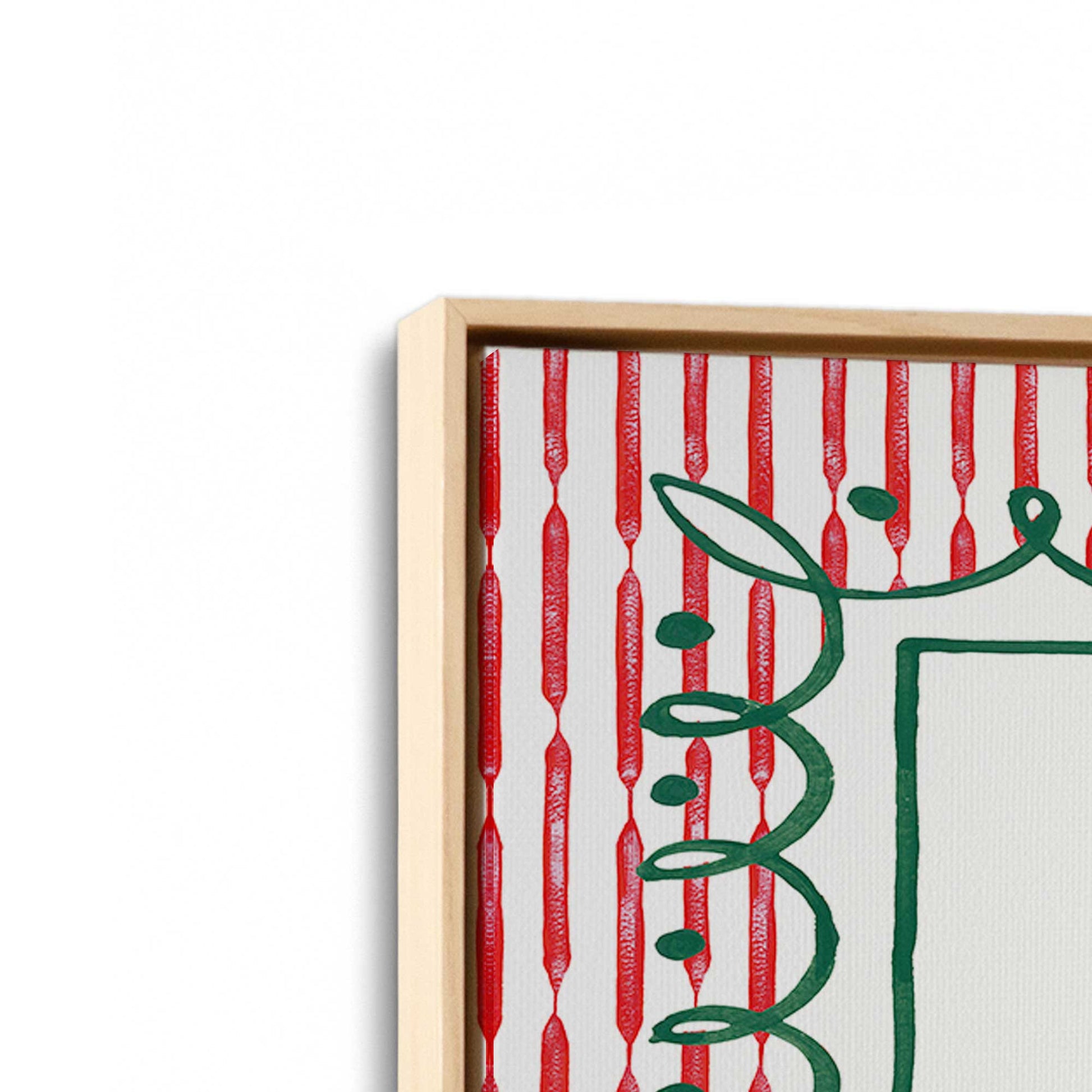 [Color:American Maple], Picture of art in a American Maple frame at an angle