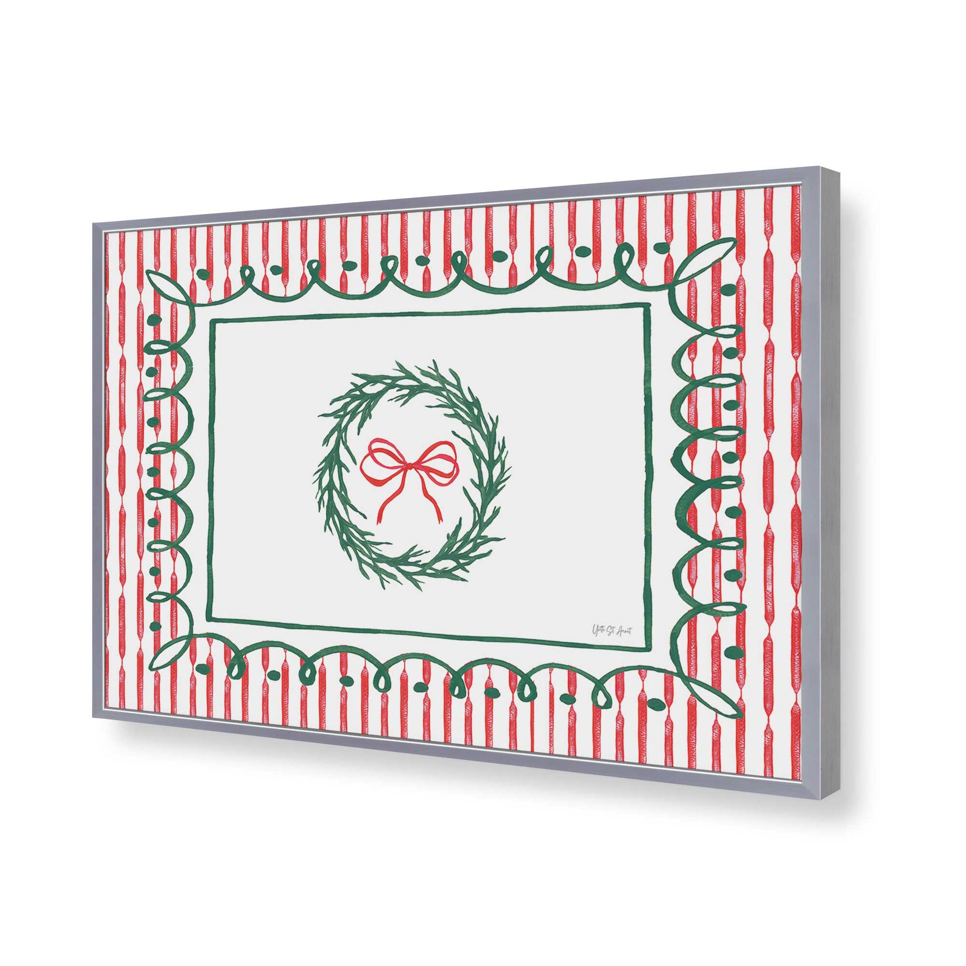 [Color:Polished Chrome], Picture of art in a Polished Chrome frame of the corner