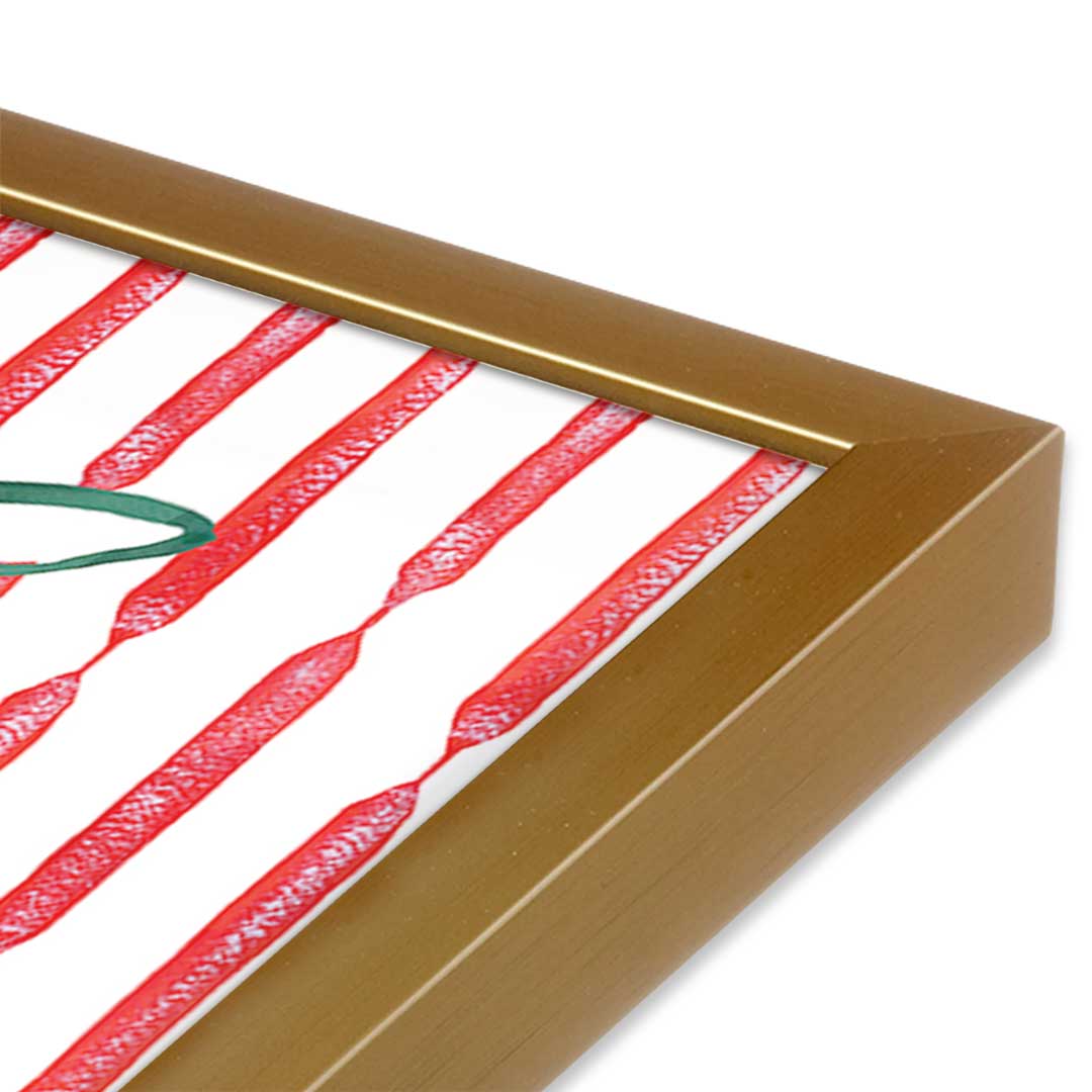 [Color:Polished Gold], Picture of art in a Polished Gold frame at an angle