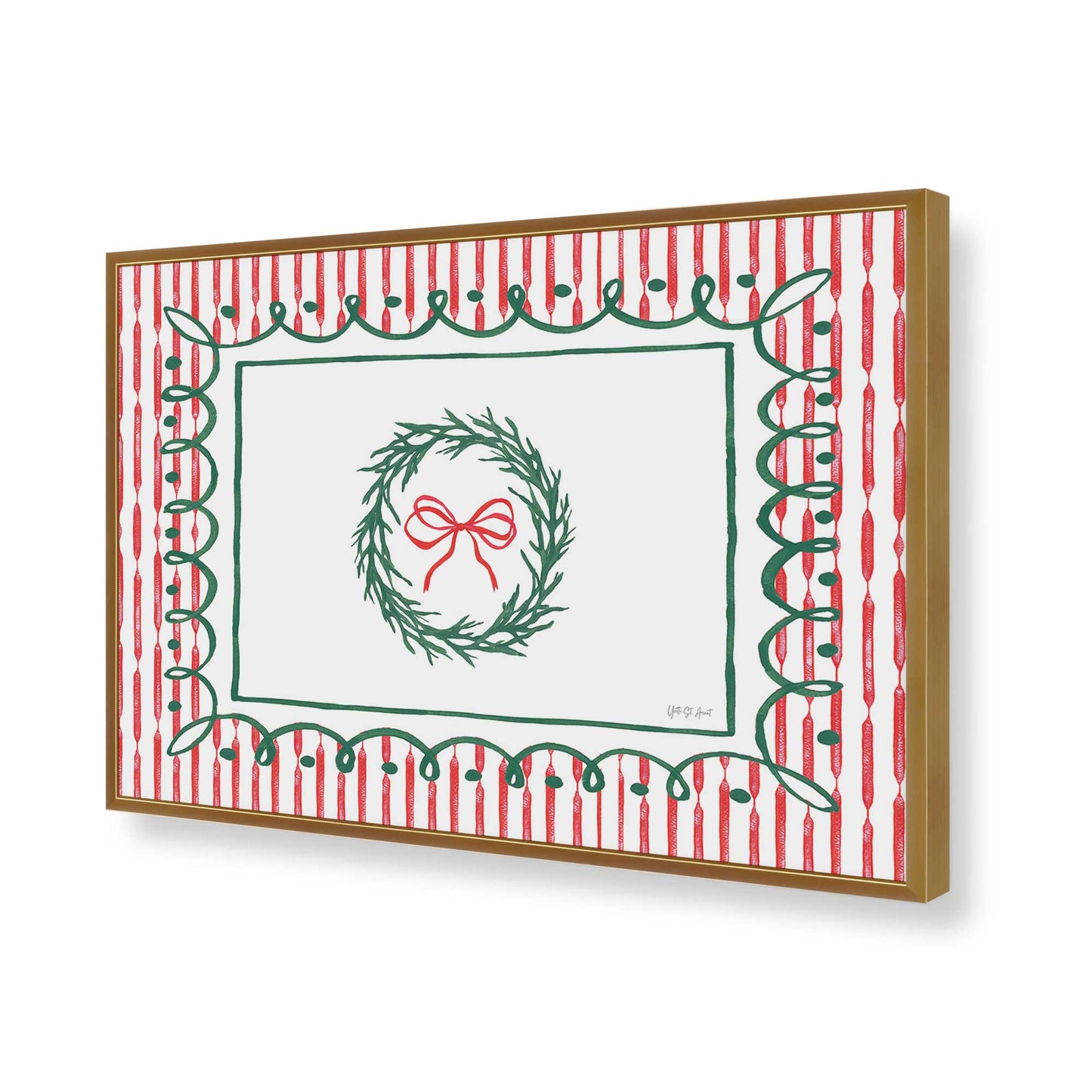 [Color:Polished Gold], Picture of art in a Polished Gold frame of the corner