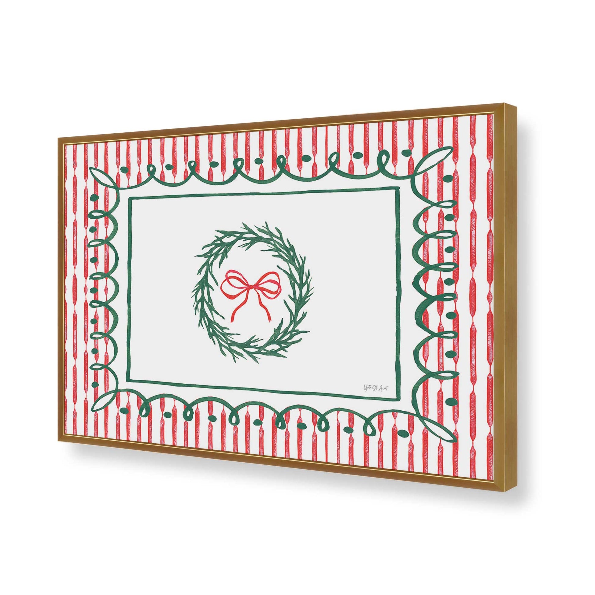 [Color:Polished Gold], Picture of art in a Polished Gold frame of the corner