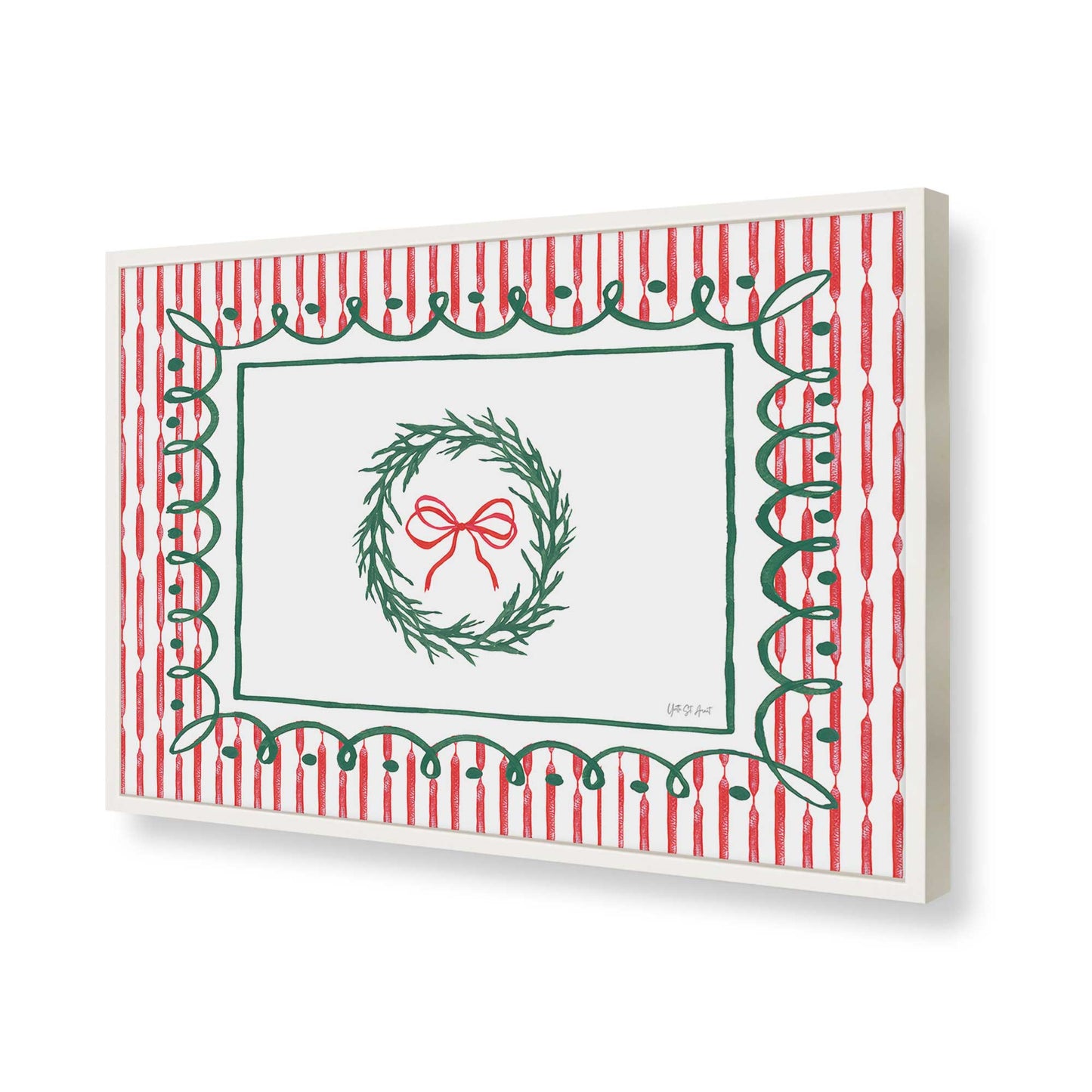 [Color:Opaque White], Picture of art in a Opaque White frame of the corner