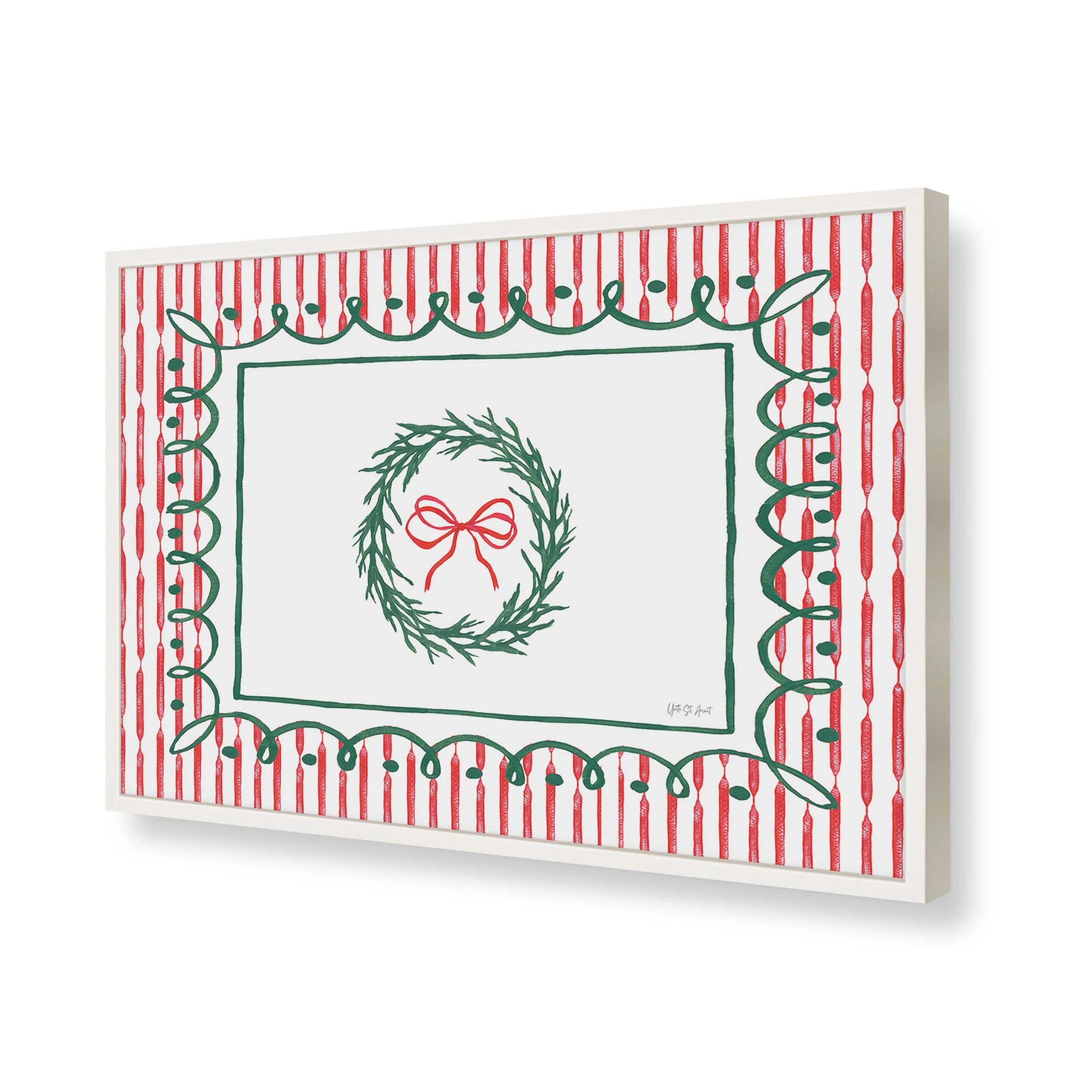 [Color:Opaque White], Picture of art in a Opaque White frame of the corner