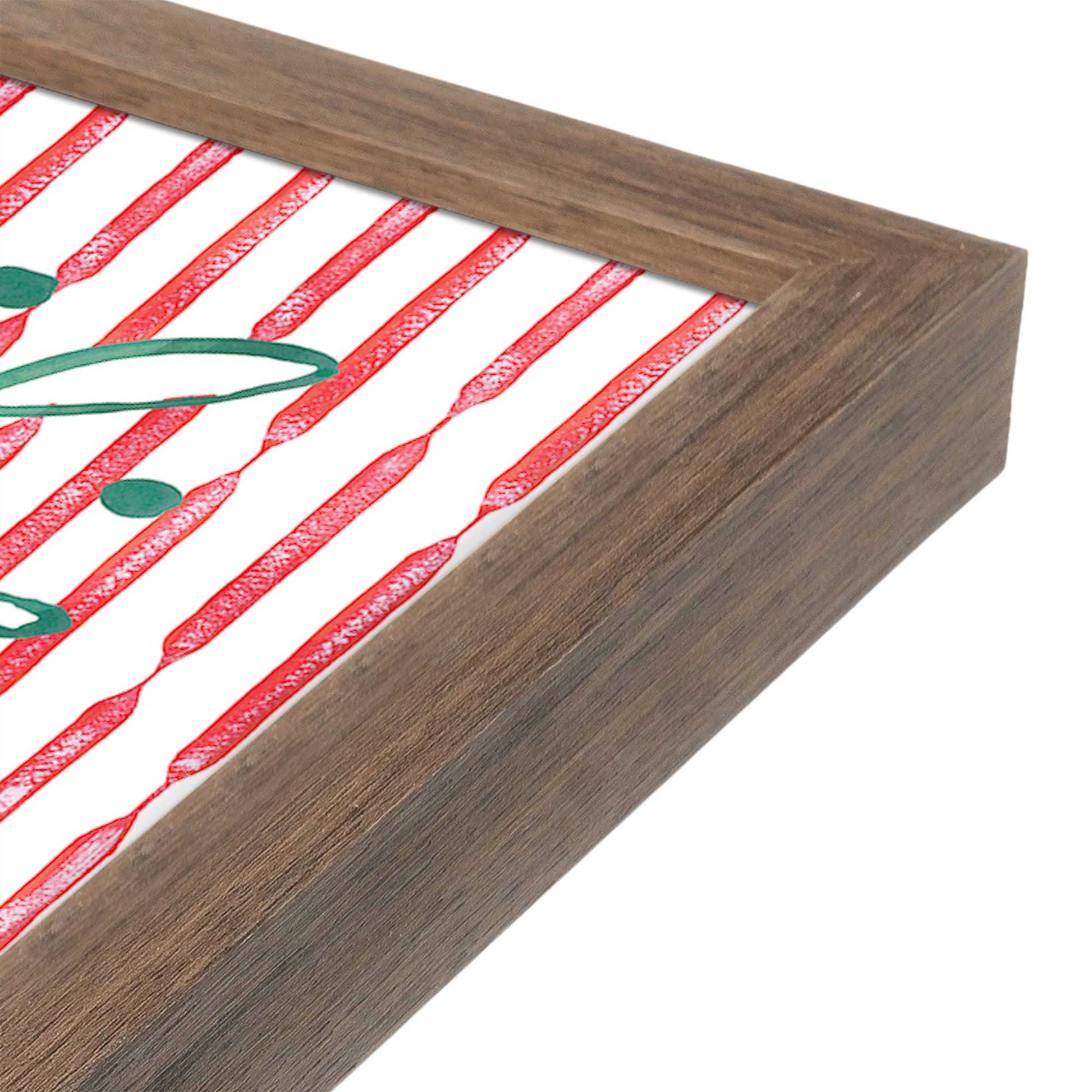 [Color:Walnut], Picture of art in a Walnut frame at an angle