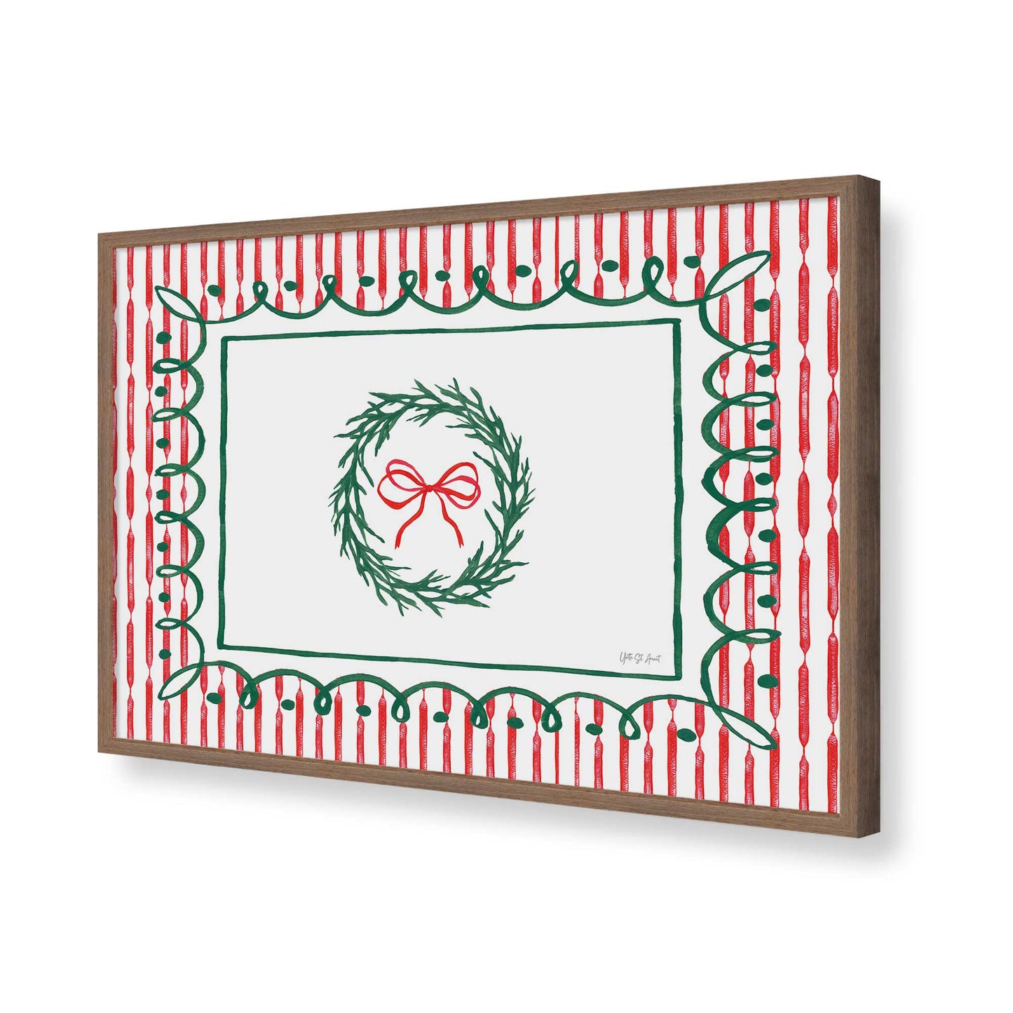 [Color:Walnut], Picture of art in a Walnut frame of the corner