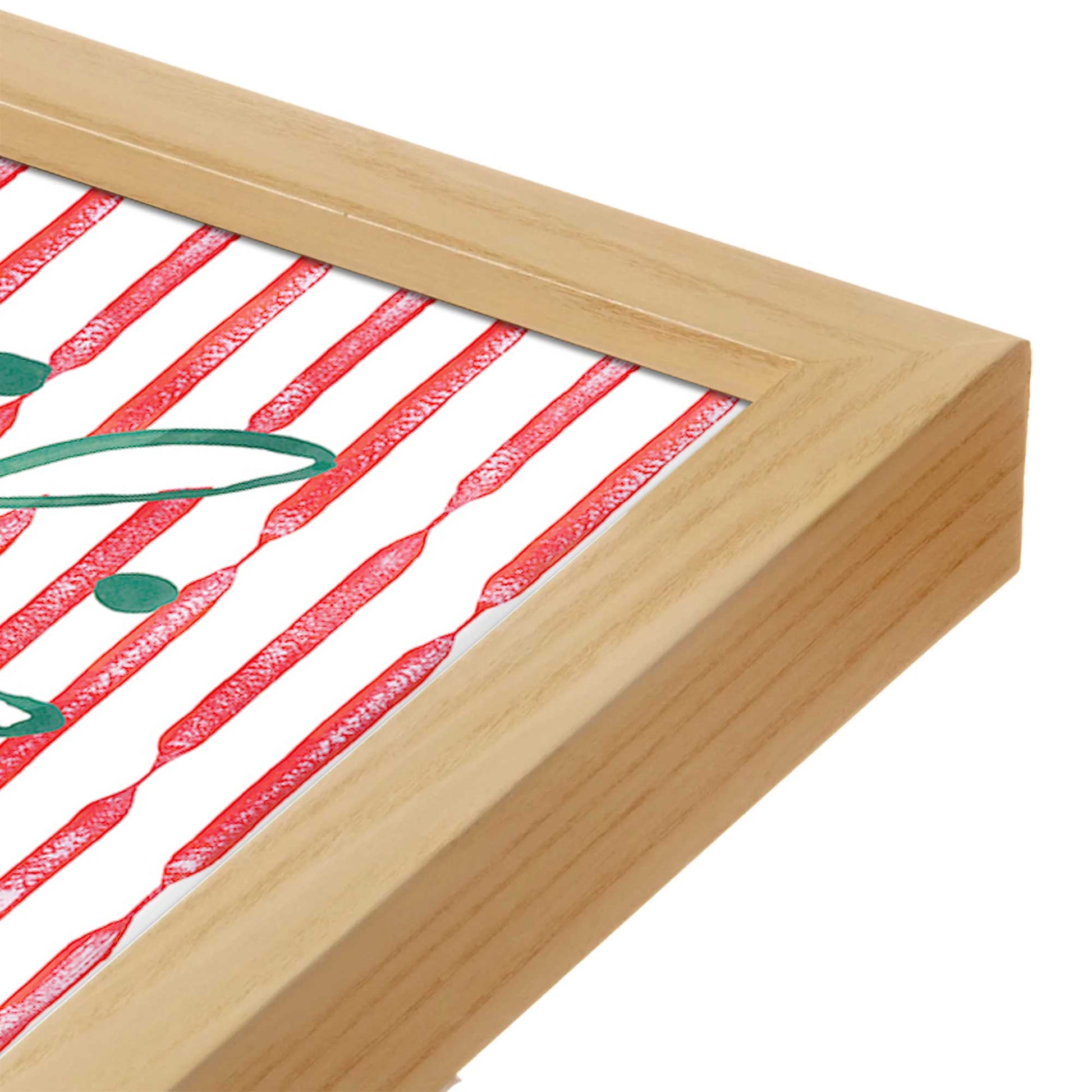 [Color:American Maple], Picture of art in a American Maple frame at an angle