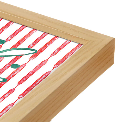 [Color:American Maple], Picture of art in a American Maple frame at an angle