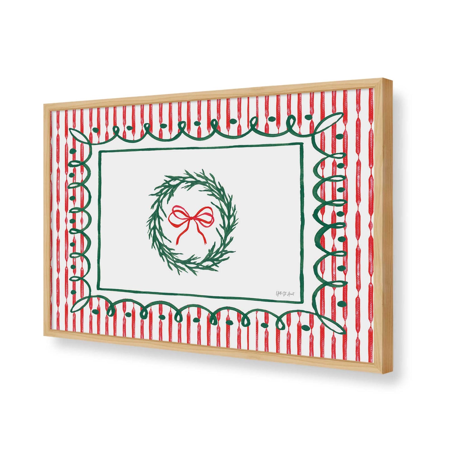 [Color:American Maple], Picture of art in a American Maple frame of the corner