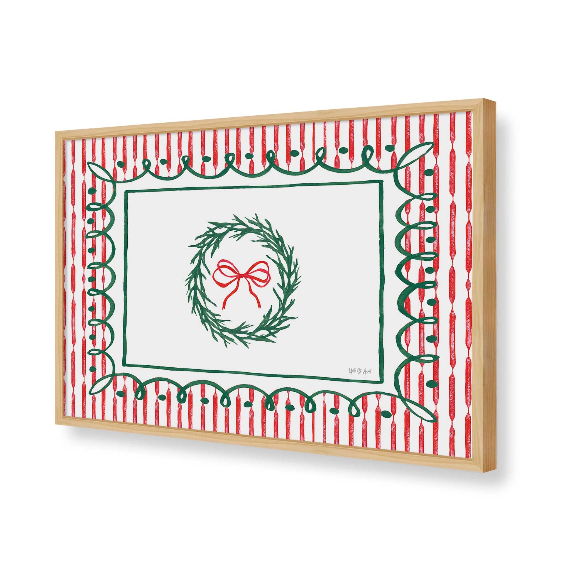 [Color:American Maple], Picture of art in a American Maple frame of the corner