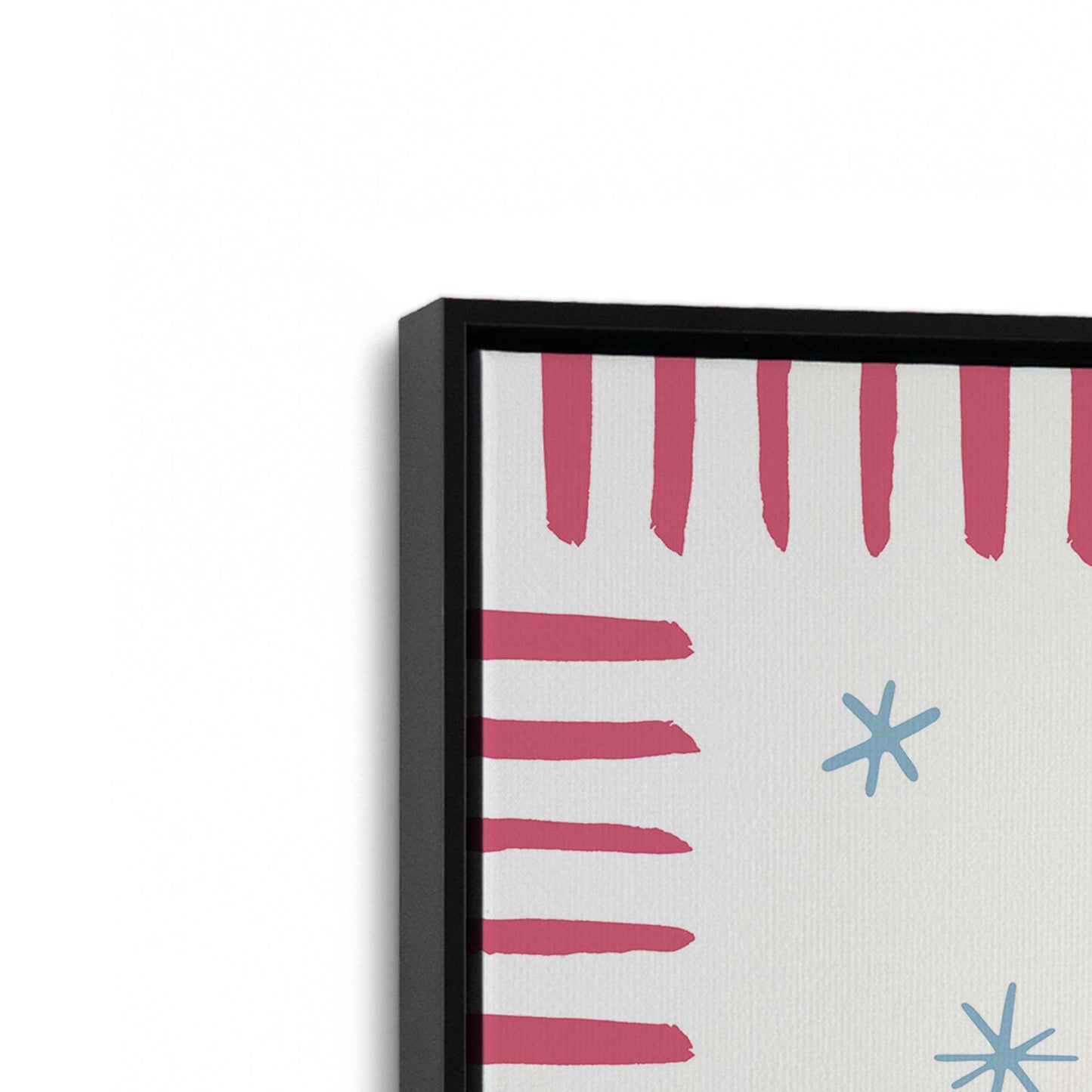 [Color:Satin Black], Picture of art in a Satin Black frame at an angle