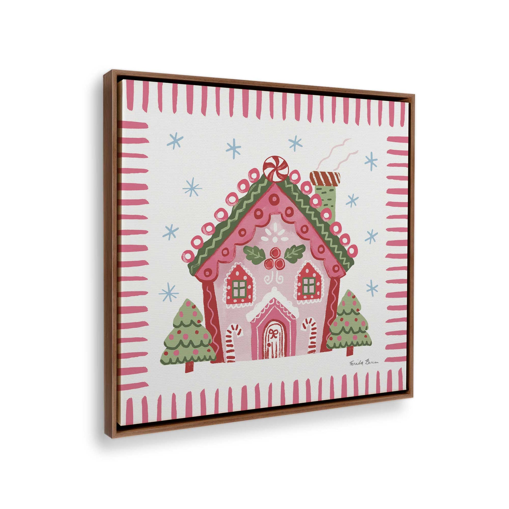 [Color:Walnut], Picture of the corner of the art